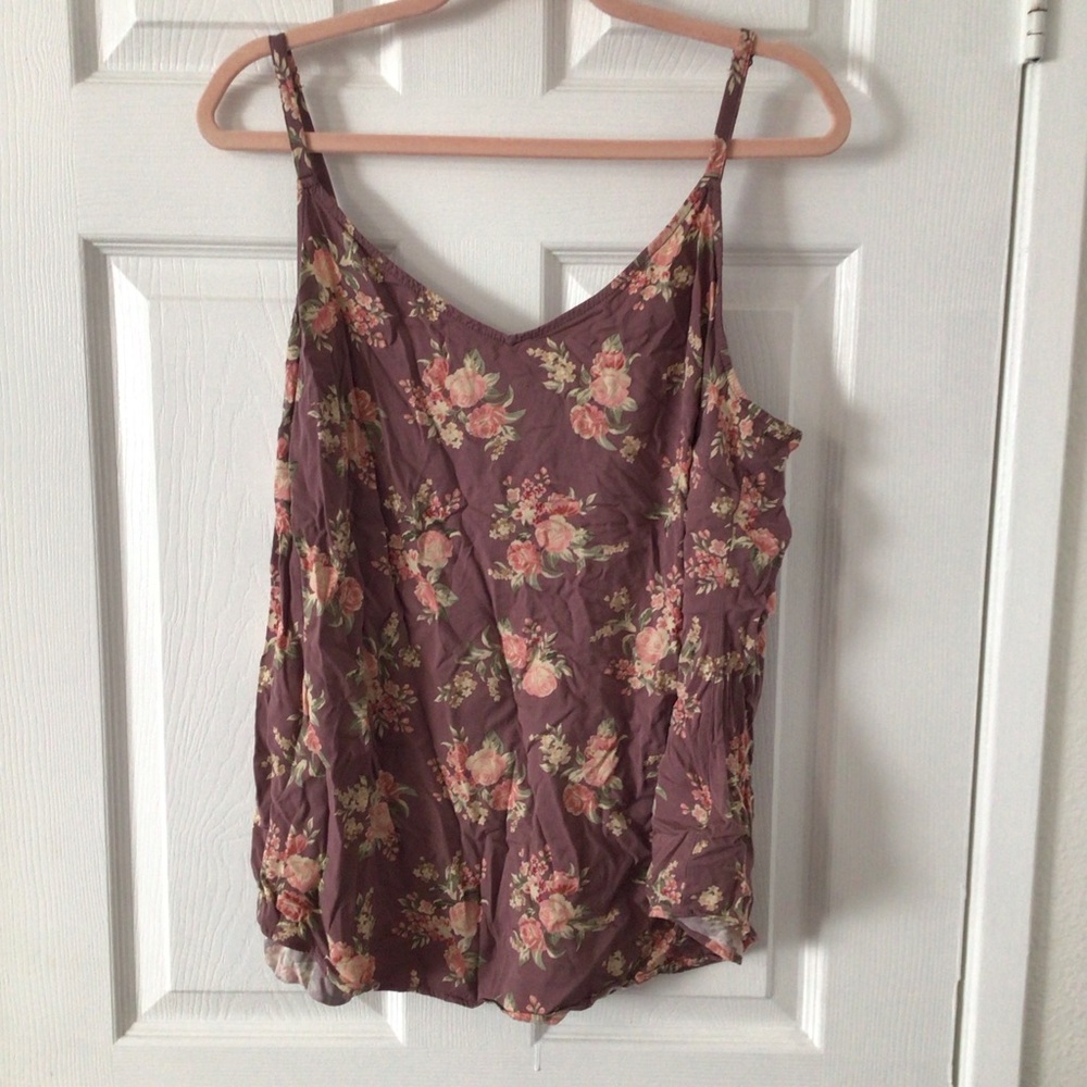 Torrid Mauve Floral Tank Top